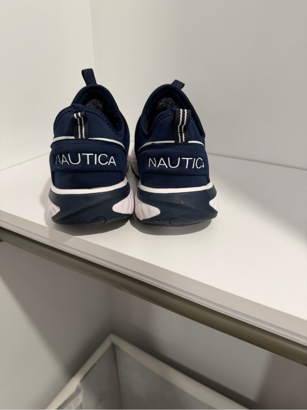Men’s Nautica Navy and White Slip-On Athletic Sneakers - Picture 4 of 6